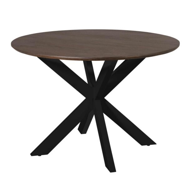 Eettafel Madison Brown | 110 cm | Poot Black