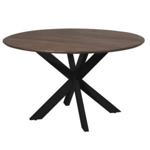 Eettafel Madison Brown | 130 cm | Poot Black
