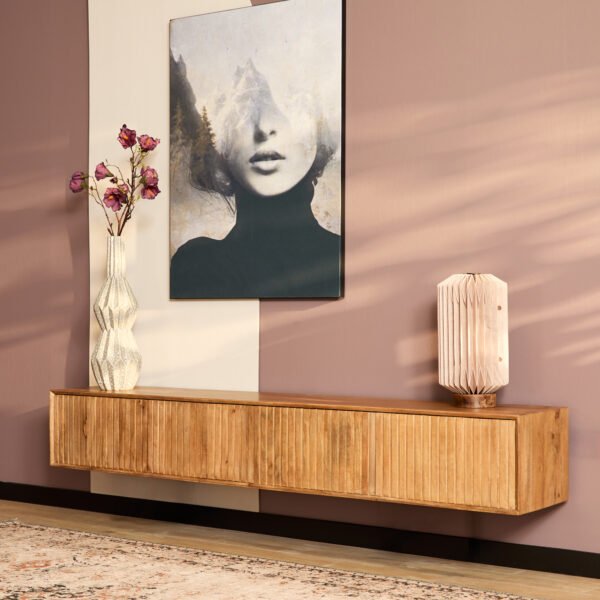 STF-7321-1.jpg Zwevend tv meubel Madison Natural | 200 cm