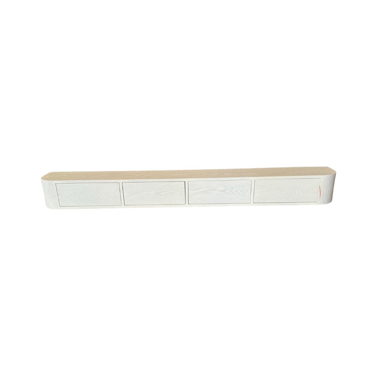 WALL CABINET CURVE CREAM VENEER PLAIN 200X24X20