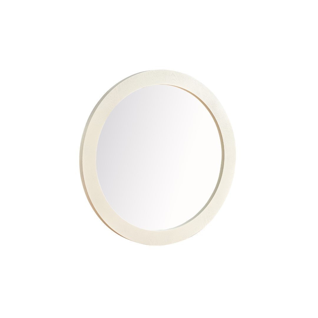 ROYAL MIRROR 120 ø CREAM VENEER PLAIN