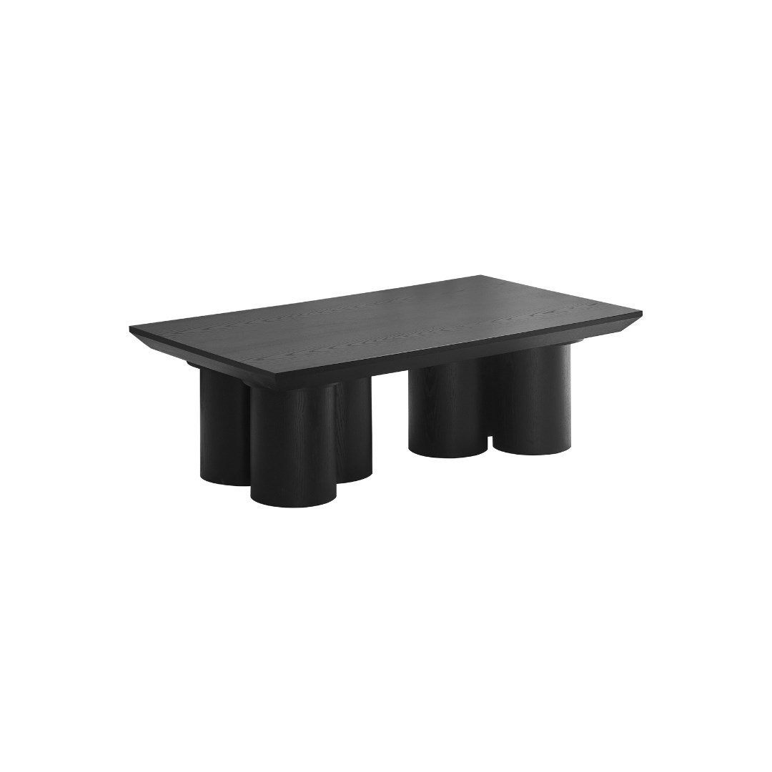 ROYAL COFFEE TABLE 140X80X45 BLACK VENEER PLAIN