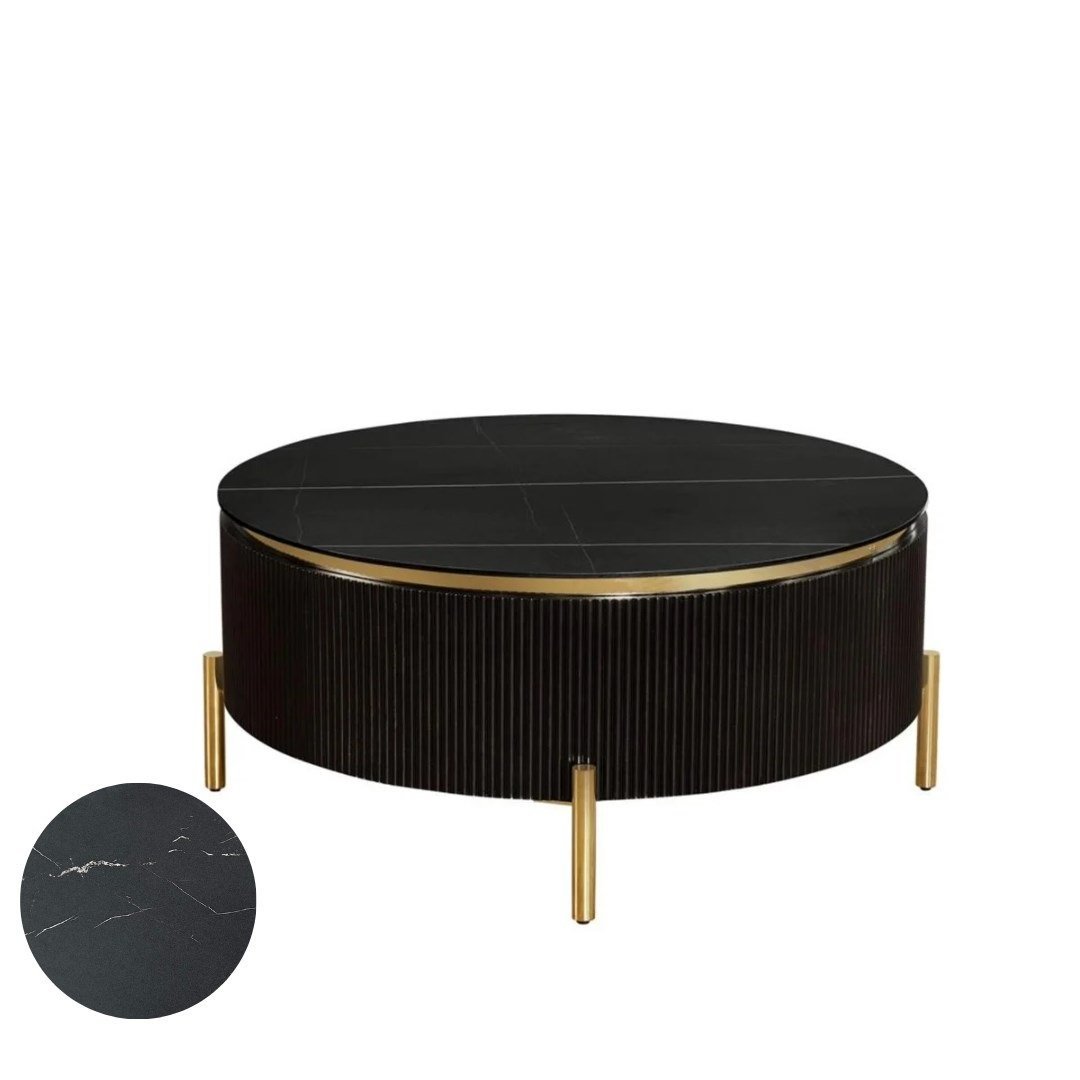 AQUA CT BLACK/GOLD 100 Ø WHITE/GREY CERAMIC