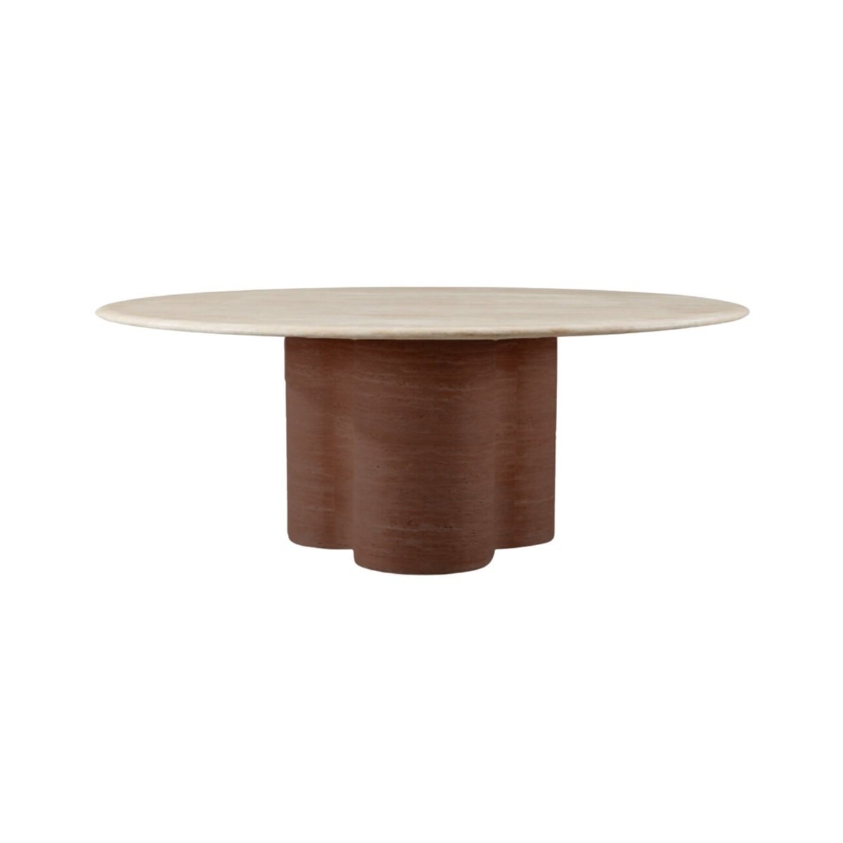 OSLO BROWN DT 130Ø FLINTSTONE FAUX MARBLE TOP