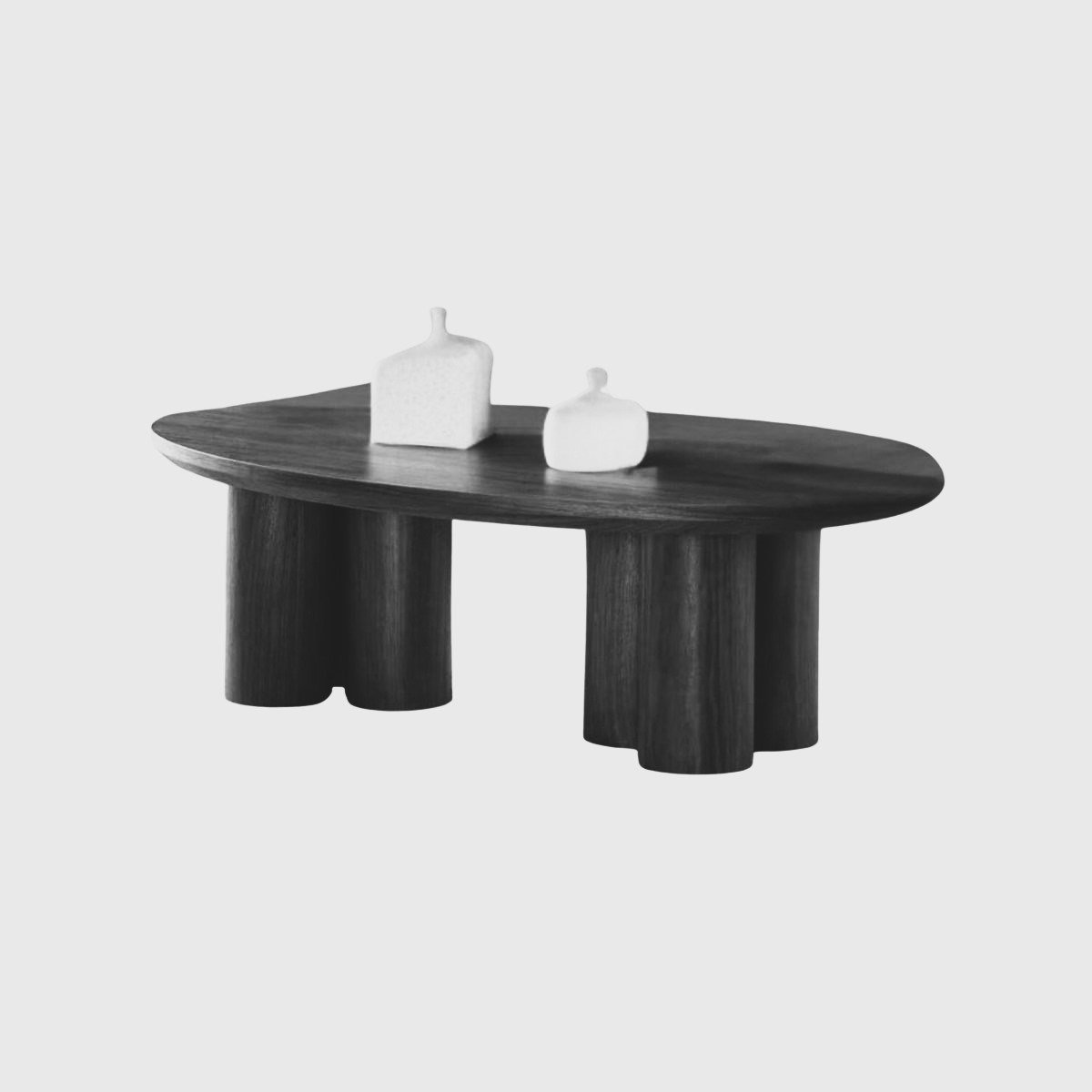 ROYAL COFFEE TABLE OVAL 140X80X45 BLACK VENEER PLAIN