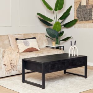 Salontafel Boaz Black | 120 cm | twee lades