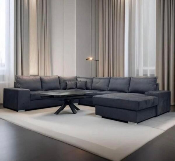 Yola Bank                                                           Kleur: Monolith 97 afmeting : 275 cm x 335 cm x 185 cm